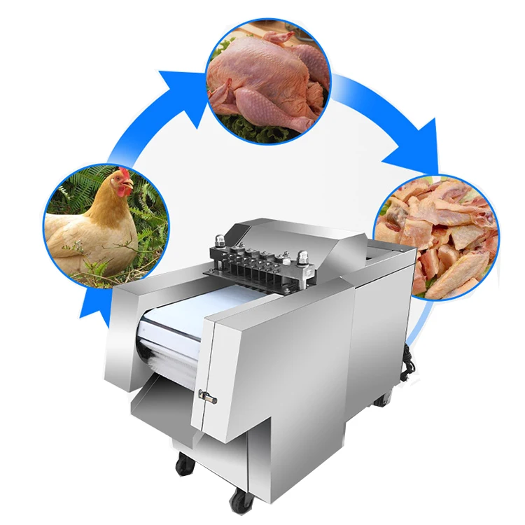 New Type Multifunction Frozen Meat Slicer Machine/ Chicken Beef Dicer Cutting Machine Meat Cube Cutter Machine