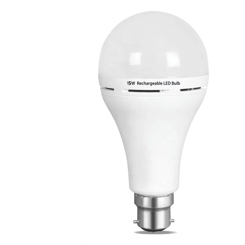 10 Hours Backup Portable B22 E27 5000mAh 15w Rechargeable Battery Charging LED Emergency Bulb