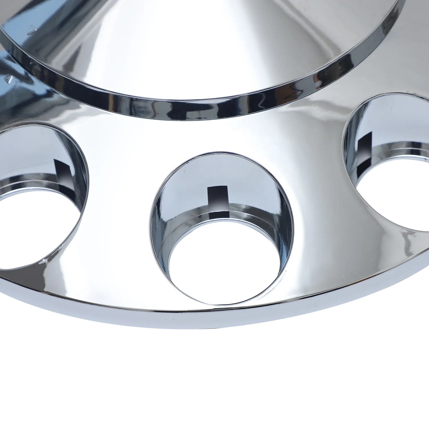 Ninetin Truxpro Spiked Chrome ABS Front Axle Covers Kit Hubcaps with 20 Pieces 33mm Thread on Lug Nut Covers for Semi Trucks