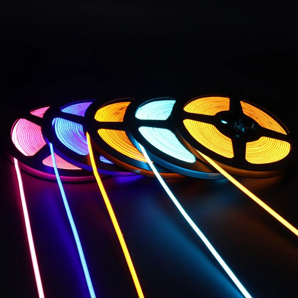 12V/24V 4MM COB480 10W Colourful Cross Border Direct RGB Strip Light Kit 24 Keys Remote Control LED
