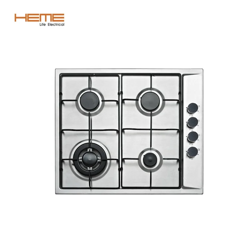 Household appliance 24 inch stainless steel built in gas cooktop with flame safety device