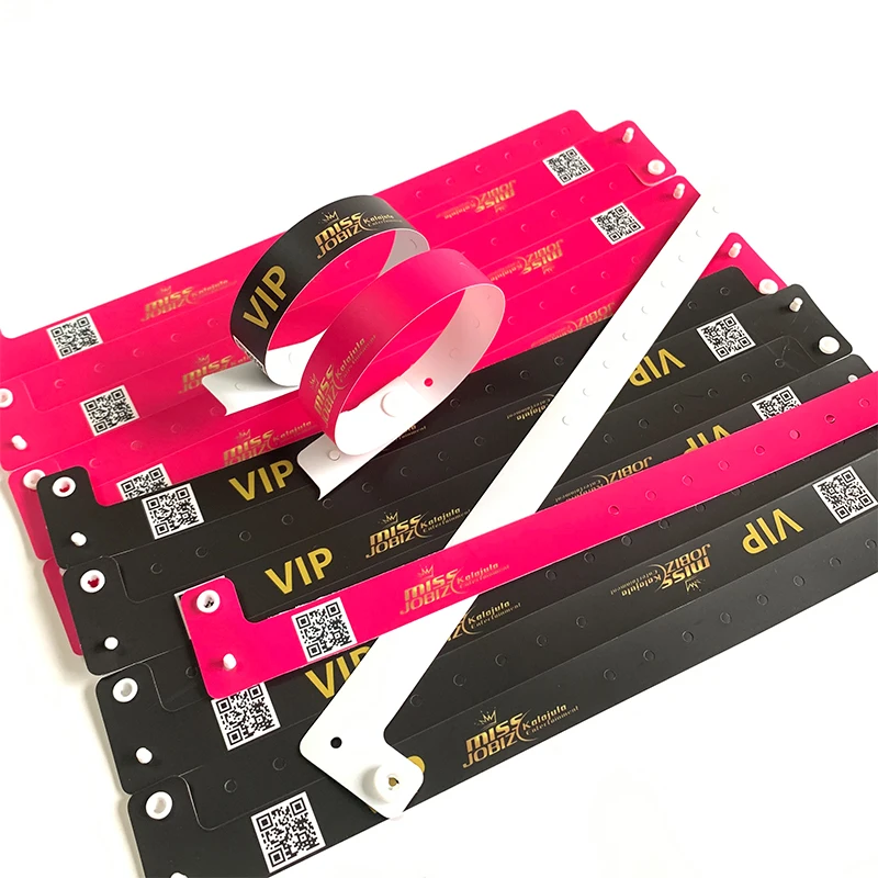 High Quality Waterproof Pvc Vinyl Wristbands Printing Qr Code Custom Hospital Kids Medical Bracelet