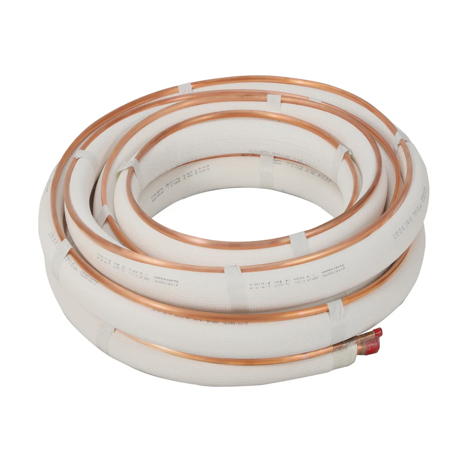 3m 5m 20m 1/4 3/8 pair coil insulated split pancake coil ac copper pipe air conditioner high quality refrigeration copper tube