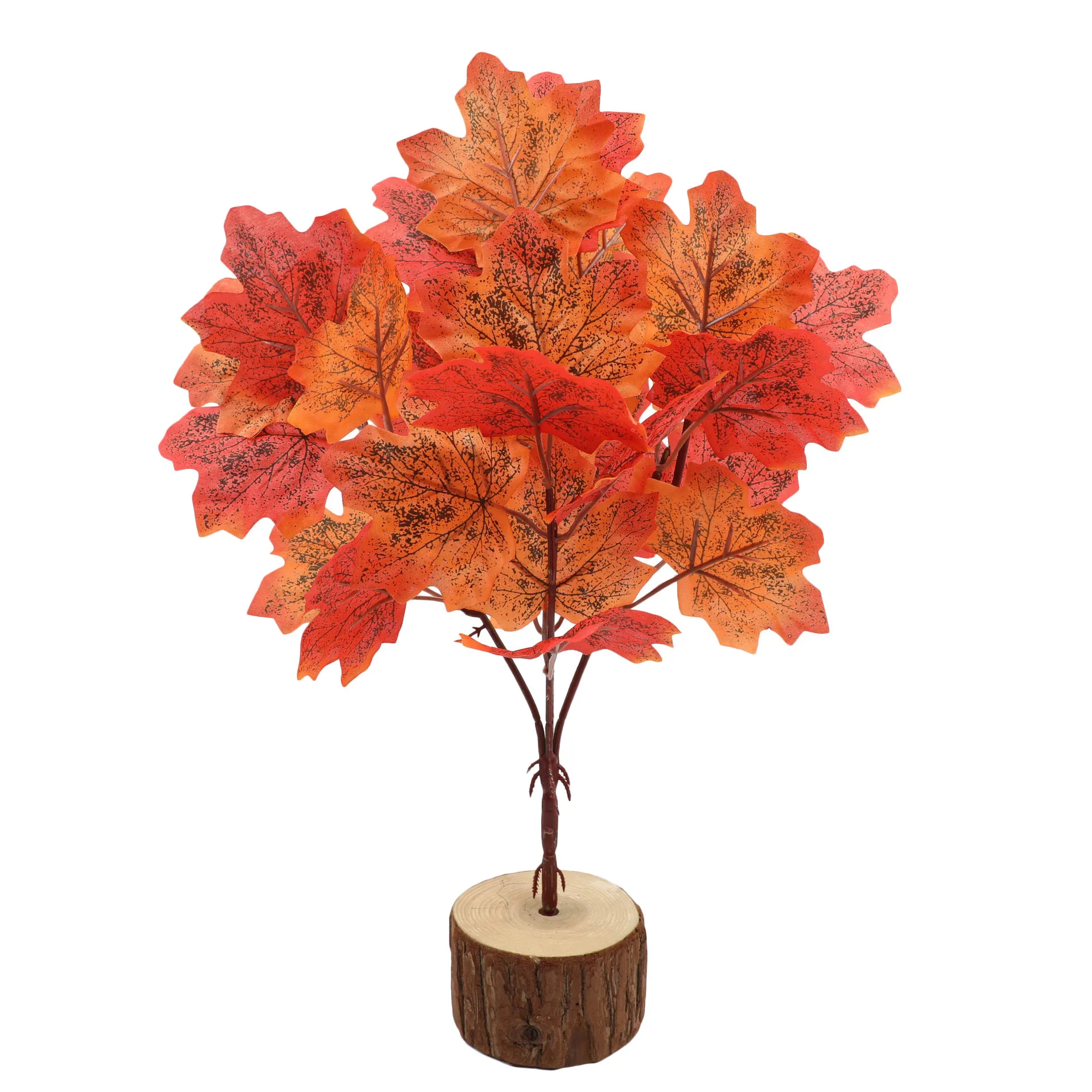 Artificial Maple Leaves Branches Fake Fall Maple Shrubs for Thanksgiving Christmas Festival Garland Decoration
