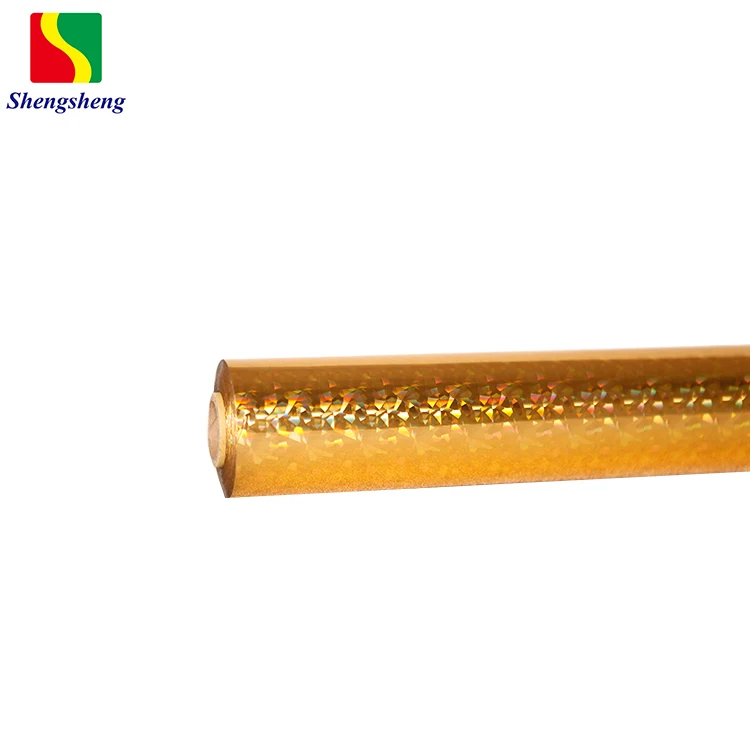 Gold Rainbow  Holographic Heat Transfer Foil For Plastic And Paper