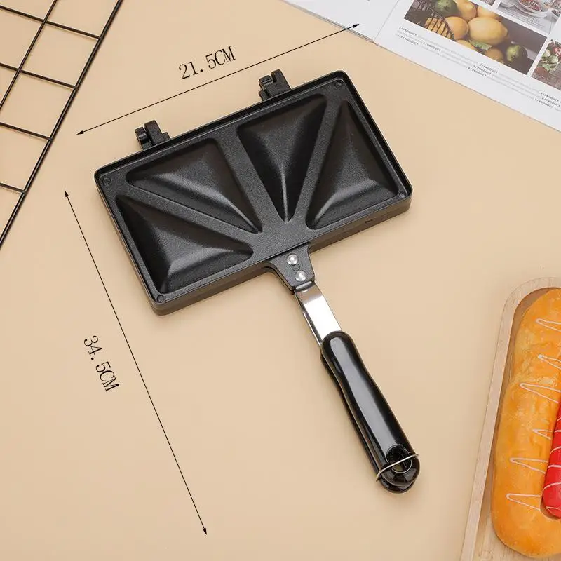 Factory Direct Sale Kitchen Sandwich Maker 2 slice Breakfast Fast Toaster Waffle Maker Machine