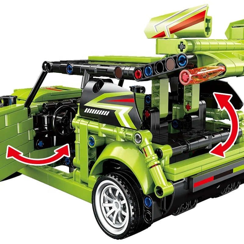 Pull Back Sports Car Kit Car Model Diy Game Building Blocks Racing Car Small Particle Brick Supercar