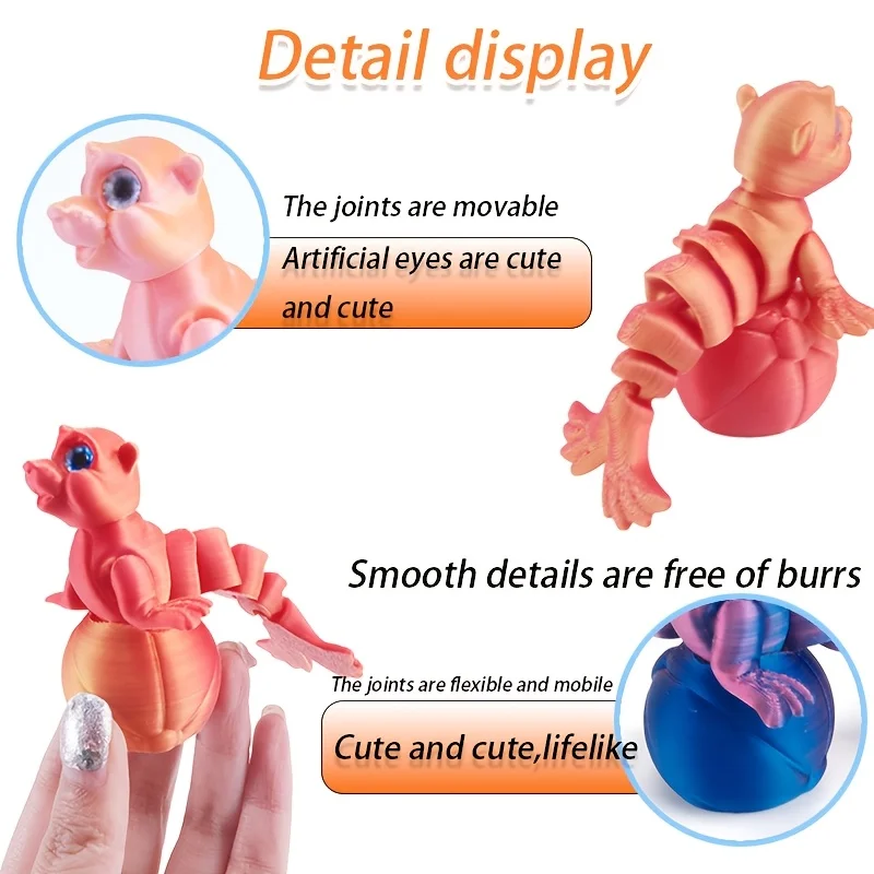 Custom 6cm 3D Printed Realistic Seal Figurine Rotatable Articulated Plastic Animals for Office Desk Ornaments or Toys