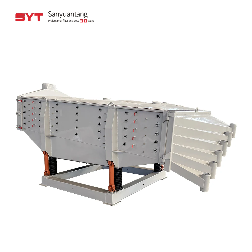 Four Decks Sawdust Square Gyratory Screening Machines Classifier Wood Chips 5 tons