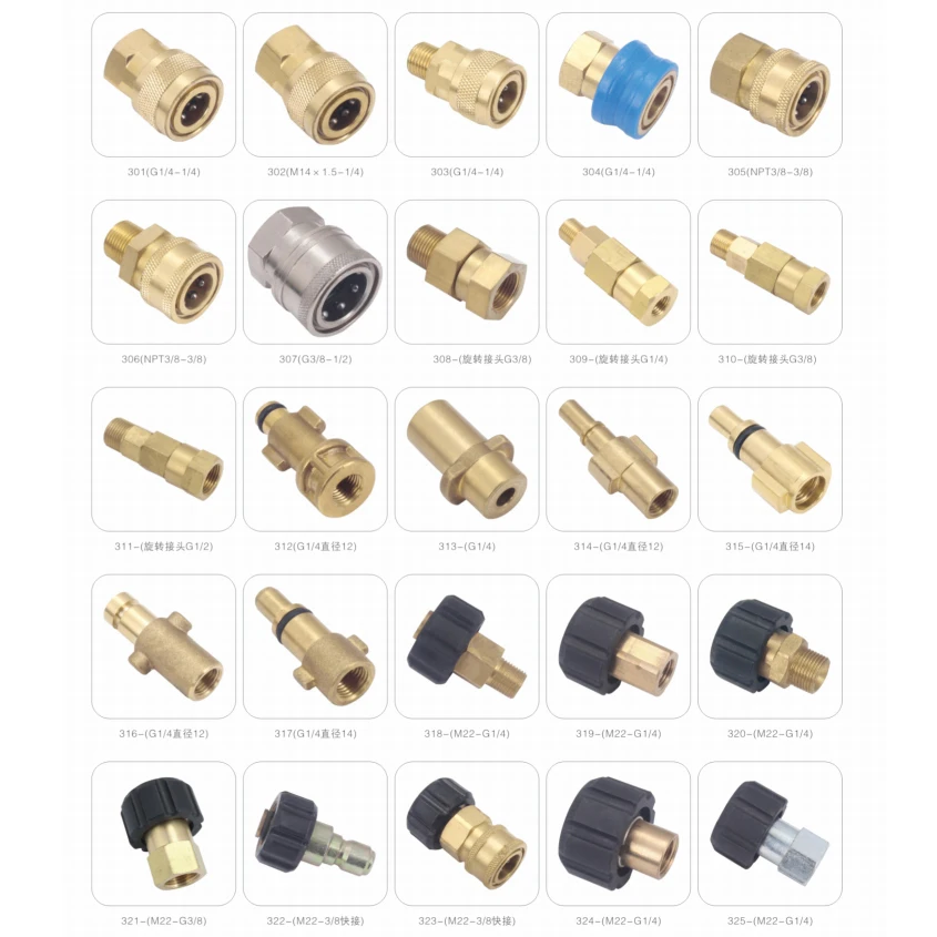 High pressure water gun spray gun 2 points quick connector Car washer water hose connector accessories