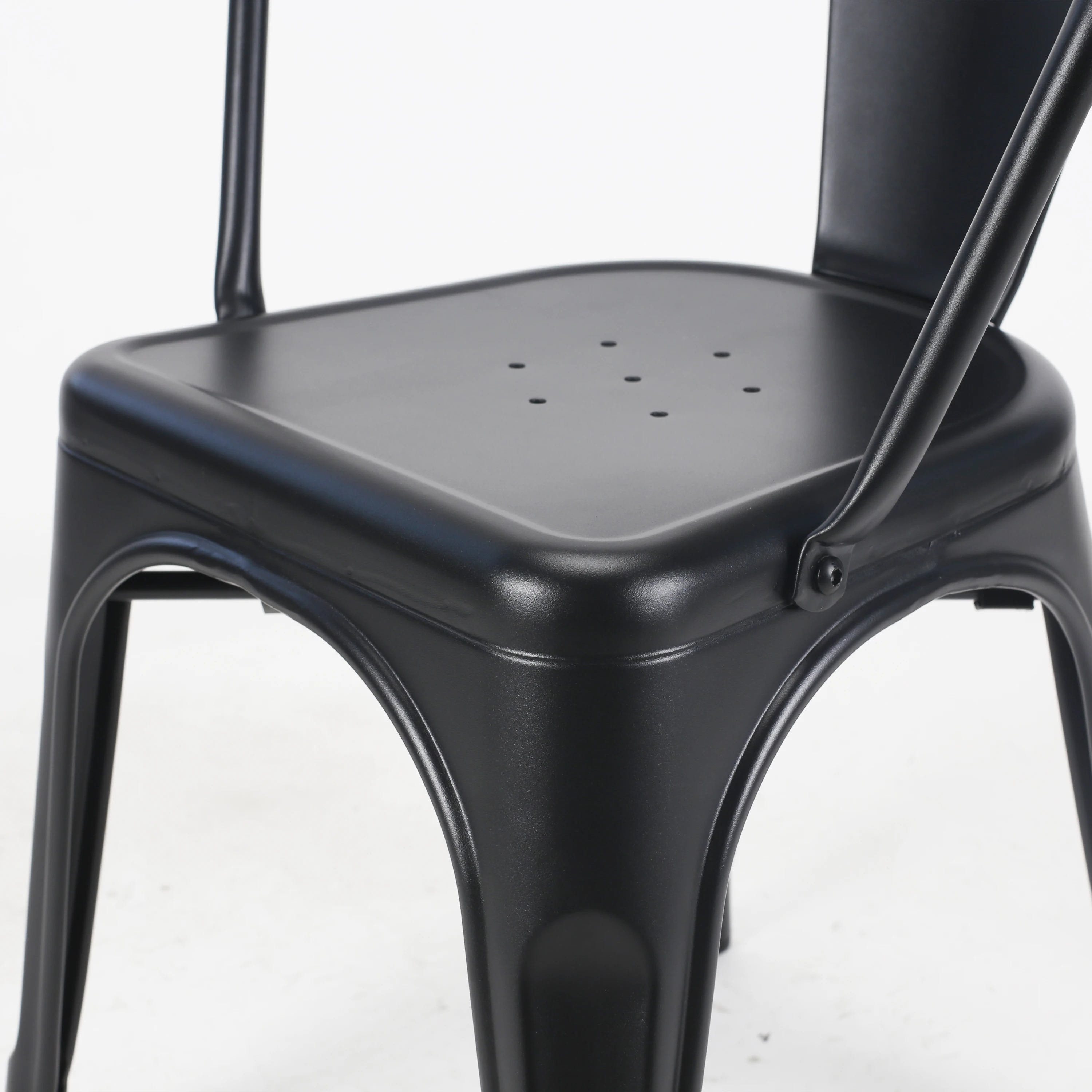 Factory supplier metal restaurant chairs stackable bar stools for kitchen