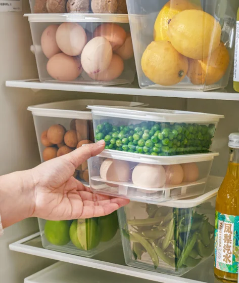 Factory Direct Sales Mixed Refrigerator Storage Box Kitchen Sealed Fresh Keeping  Fruit And Vegetable Organizing  Desktop