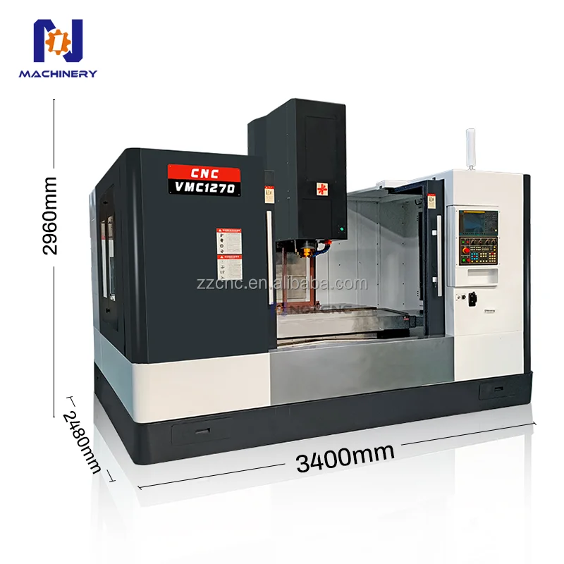 OEM price VMC1270 steel grinding machine 3 axis vertical type 5 axis cnc milling machine center
