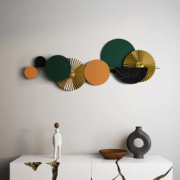 Iron Metal Decoration Items Glod Metal Lotus Leaf Plant 3d Wall Art Hanging home accessories For Living Room Wall Decor Home