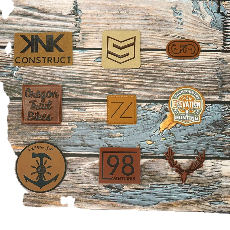 Clothing Label Jeans Garment Accessories Label Logo Tag Leather Patches for Clothing Metal Custom Brand Leather Label