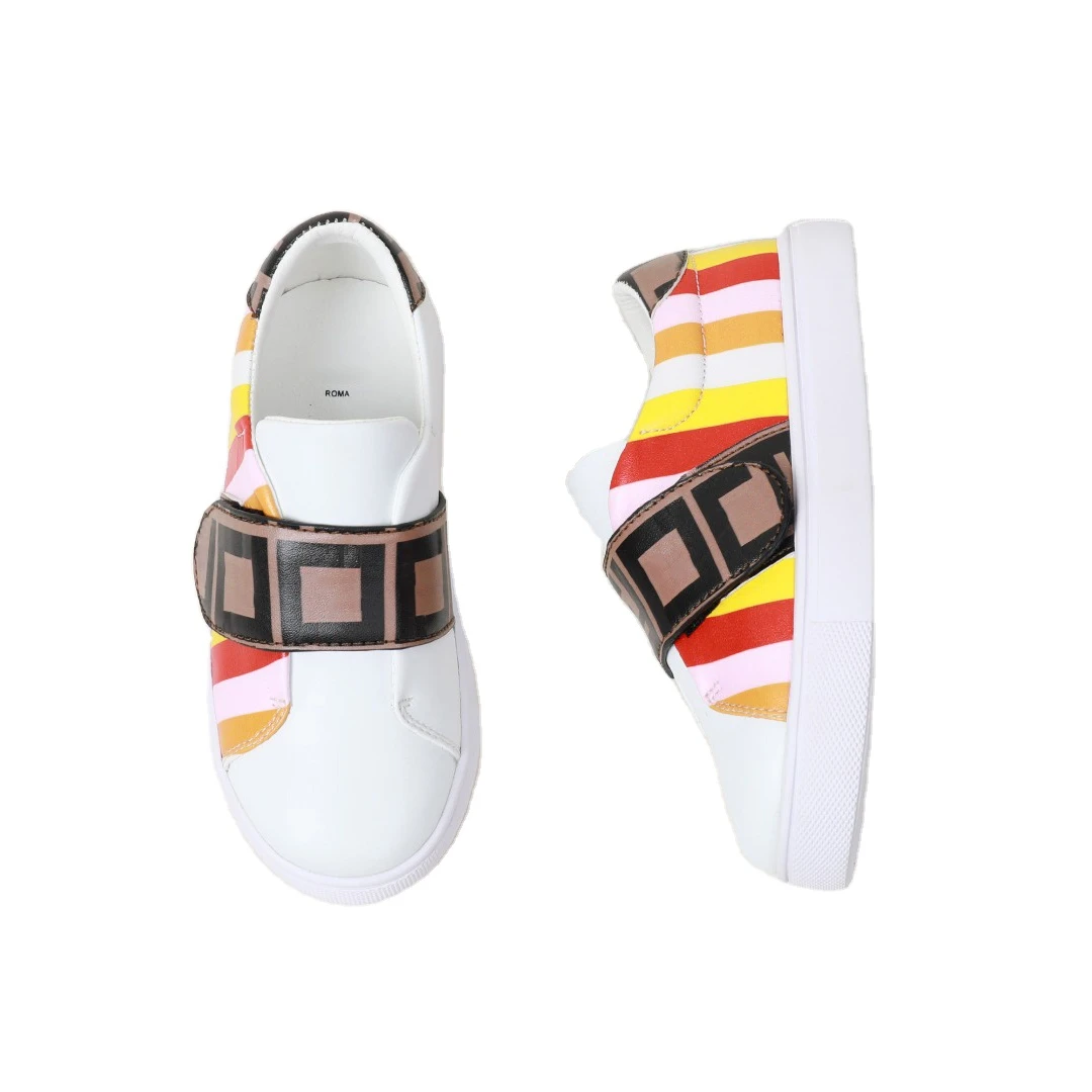 Hiking Sports Sneakers Casual Designer Kids Shoes Economical Custom Design Screen Printed Flat Casual Children Black 7-15 Days