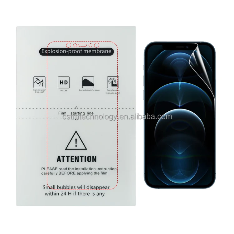 0.18/0.285mm Korea TPU Liquid Screen Protector for iPhone 13 Mobile Lamination Skin Anti-Explosion HD Universal Film for Machine
