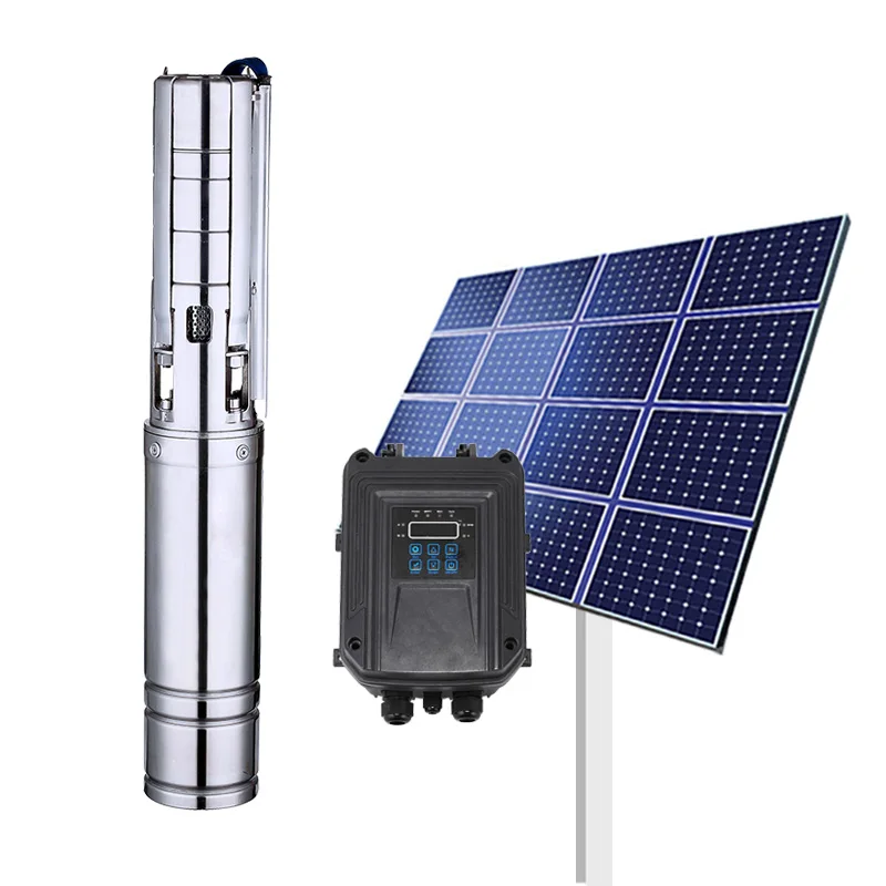 2hp dc solar submersible water pump system  bomba de agua solar water submersible pumps for deep well