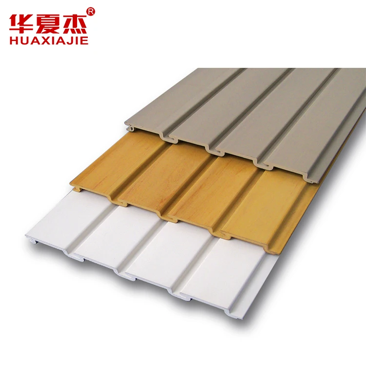 White Yellow Grey Color PVC Vinyl Slatwall Panel for Garage pvc wall panel