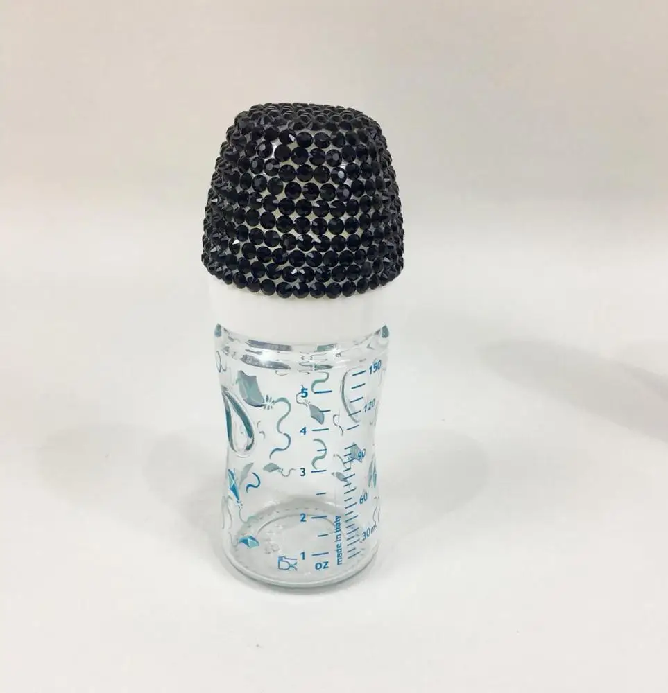 Wholesale Custom Newborn New Design Babies Milk Baby Bottle Food Feeding High Quality Glass Black 150ml Product Supplier