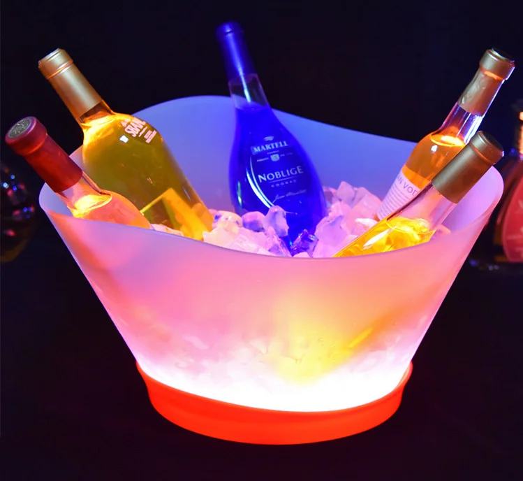 Champagne Wine Beer Container Wine Ice Bucket Ice Buckets Beverage Tubs Multi Colors Changing RGB Ice Bucket