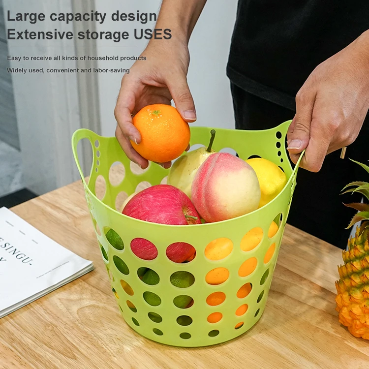 Factory ODM/OEM Customized bathroom portable soft plastic PE laundry basket laundry mesh basket