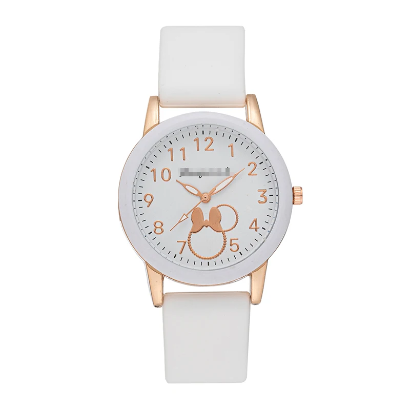 Rabbit pattern simple fashion silica gel small fresh student electronic quartz watch