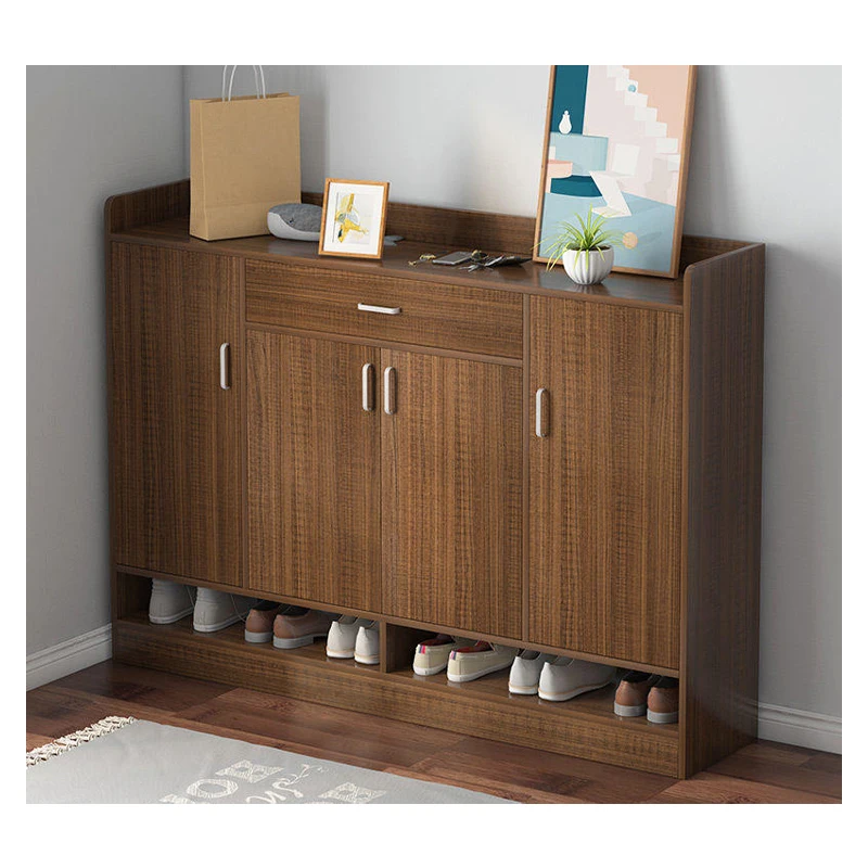 Free Shipping Home Furniture Light Oak Children Hinge Door High Waterproof Shoe Storage Cabinet