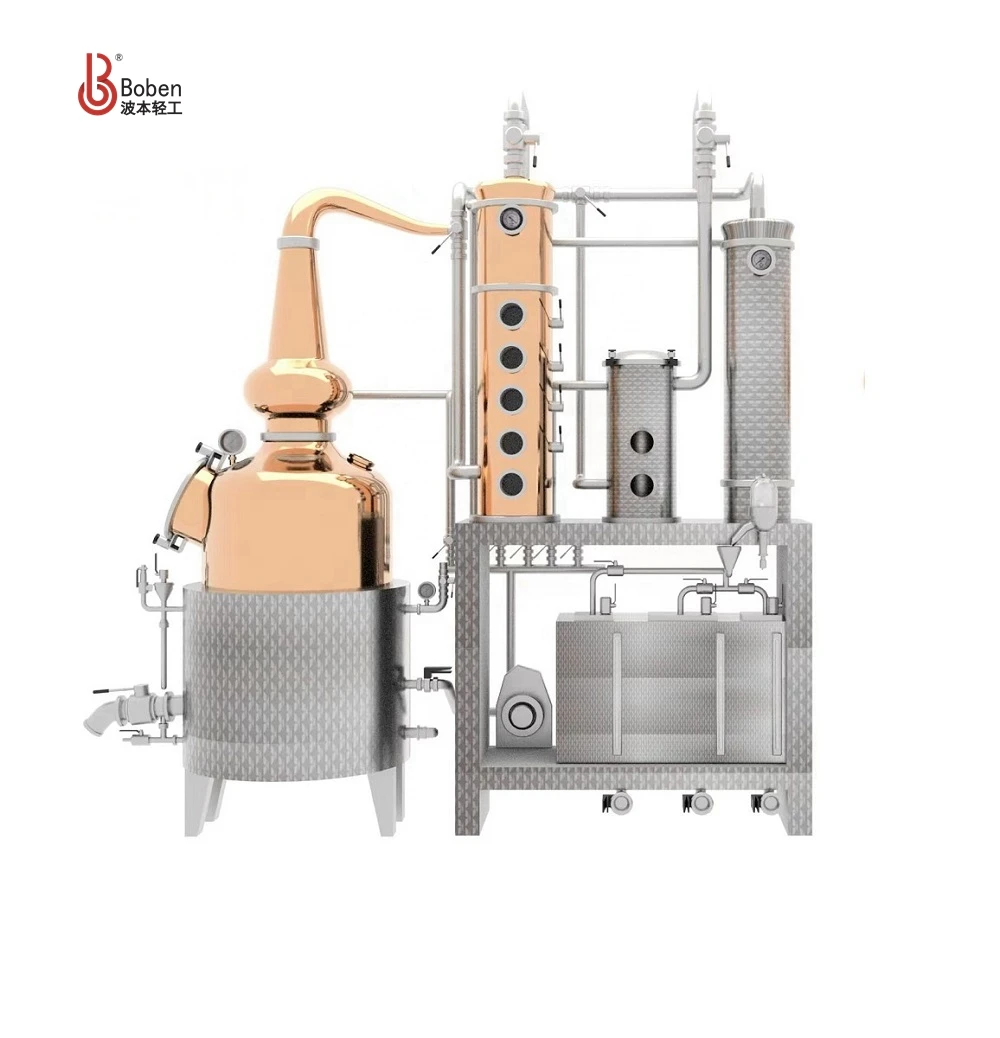 Boben Factory Manufacturer 300L liquor distillery reflux column alcohol stills gin making machine