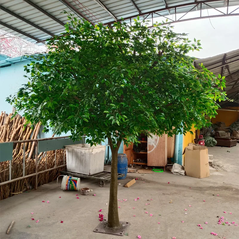 China Factory Big Fake Tree pink leaves Artificial Ficus Banyan Tree for Sale