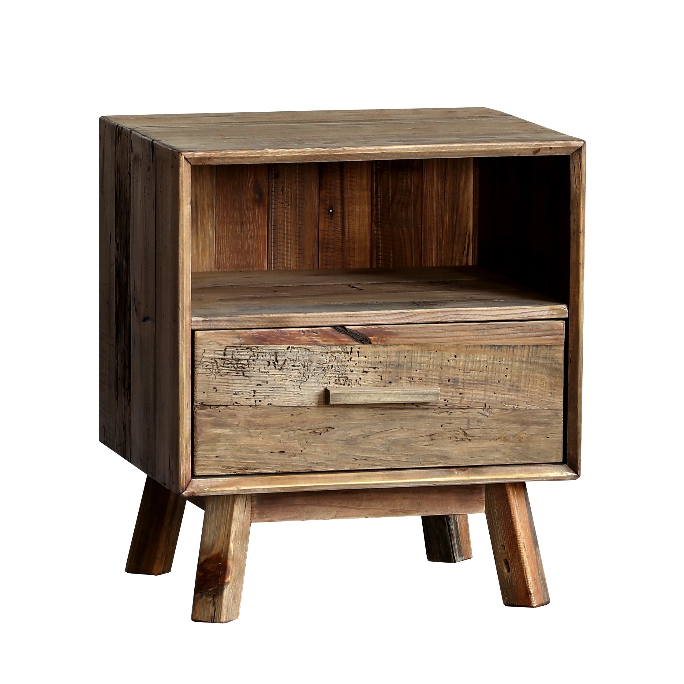 High Quality Nightstand bed side table for Bedroom reclaimed wood pine furniture