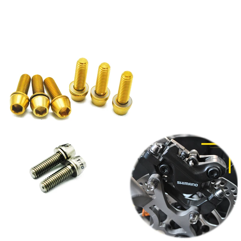 TiTo MTB Other Bicycle Parts M6*18/20mm Disk Brake Rotor Bolts T25 Torx Titanium Disk Brake Bolts With Gaskets for Sale