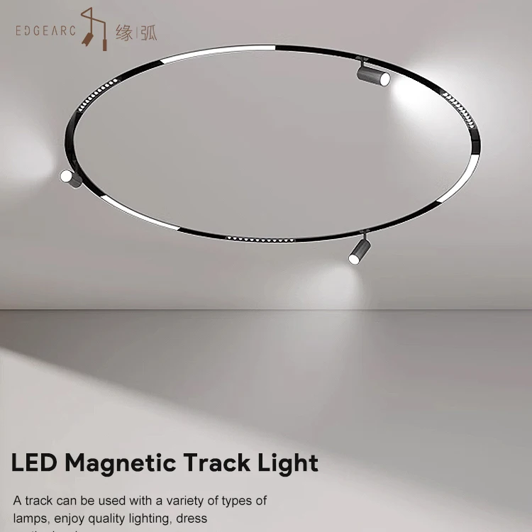 Anti-Glare Rail System 3w 6w 7w 12w 18w Smart Tuya Control Dimmable 220v Ceiling Circular Magnetic Track Light System