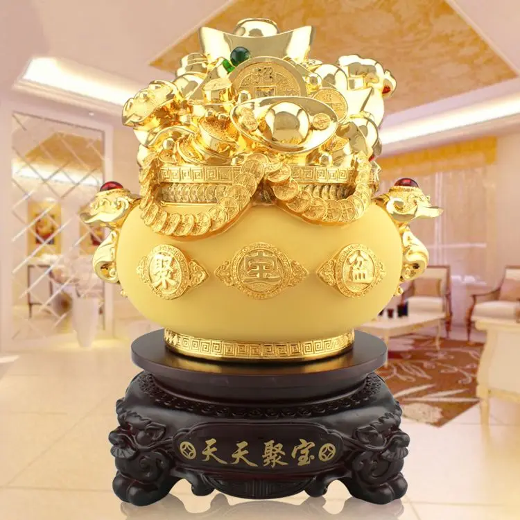 Оптовая продажа домашний декор Fengshui китайские золотые слитки богатство удачи тарелка фэн-шуй с золотыми слитками