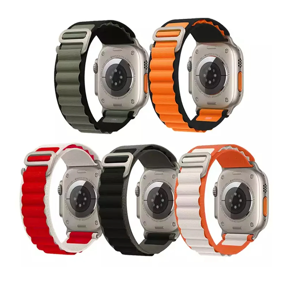 Original Strapiez Armband 49Mm Correa Green Nylon Alpin Strap 49 Mm Alpine Loop Watch Band For Apple Ultra 8