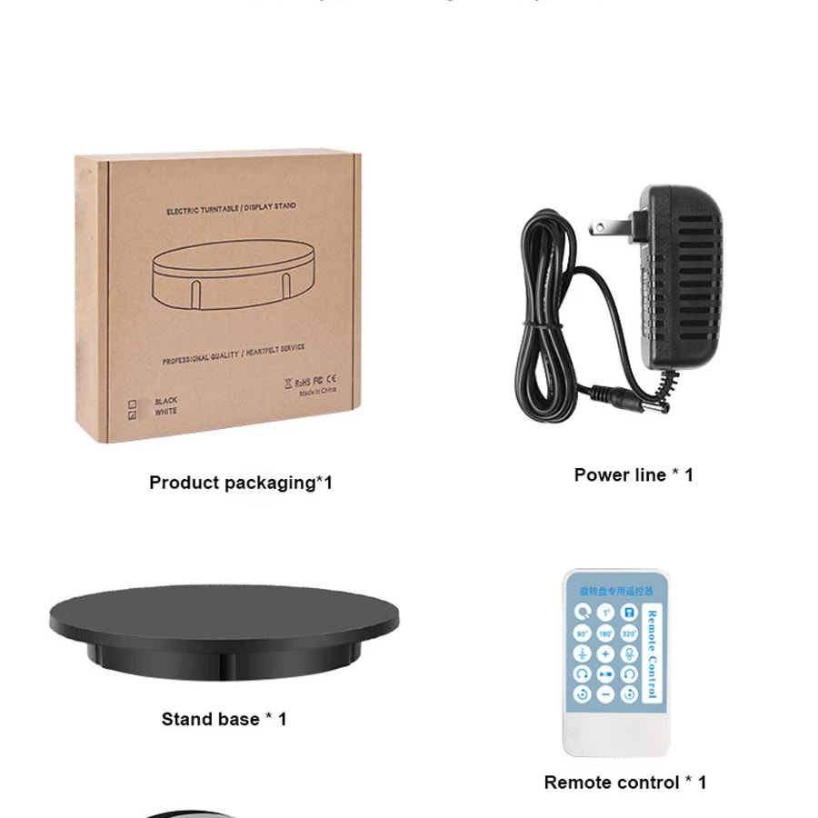 
60cm Remote Control360 turntable Base for Photography Studio Shooting above100kg Load Bearing Automatically Intelligent Rotation 