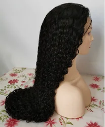 13X4 Water Wave Human Hair Wigs Lace Front Glueless 4x4 Closure Wig Brazilian Kinky Curly Transparent Lace Frontal Wig with Baby