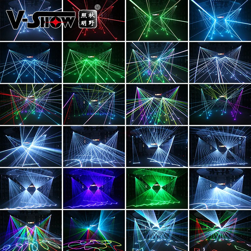 VSHOW L0303 3W Animation Lasers ILDA DMX RGB color projector laser lights Indoor Outdoor Laser for DJ Disco Wedding Stage