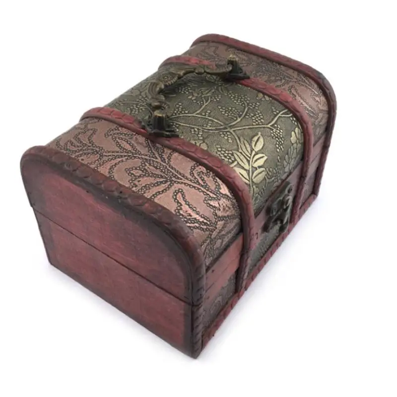 Customize Wooden Boxes Pirate Treasure Chest with Iron Code  Storage and Decorative Box Treasure Jewelry Chest