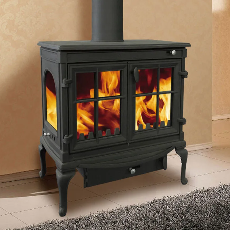 Внутреннее украшение настоящий огонь домашняя печь для отопления современный домашний отдых простой камин из чугуна независимый