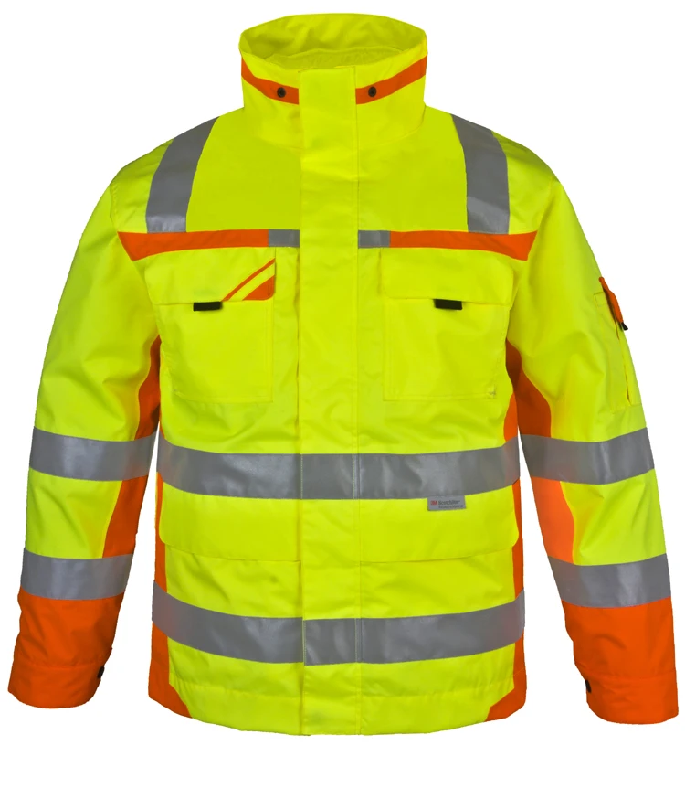 Reflective wear men custom bomber winter parka jacket