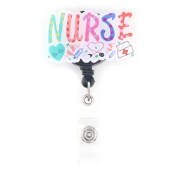 Lailina Mix Style Medical Series Nurse LPN CNA RT RN Nursing Student Badge Reel For Nurse Accessories Scrub Life Badge Holder