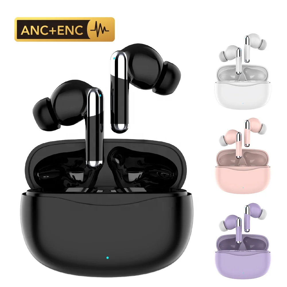 2023 пользовательские высококачественные наушники Bluetooth 5,3 премиум класса с ANC и 4 микрофонами ENC