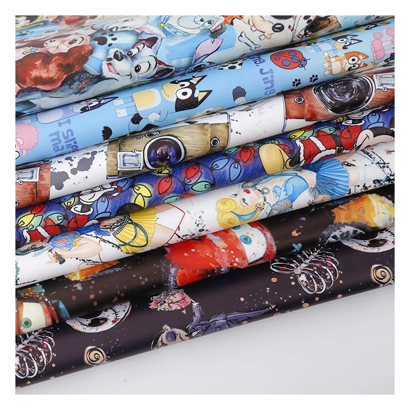 Цифровая печать текстиля виниловая ПВХ кожаная ткань печать на заказ виниловая ткань для сумочки