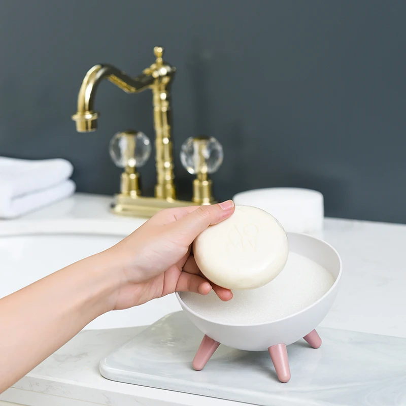 Wholesale portable practical storage kitchen bathroom sink plastic bar soap case box soap dish travel easy cleaning,drying soap