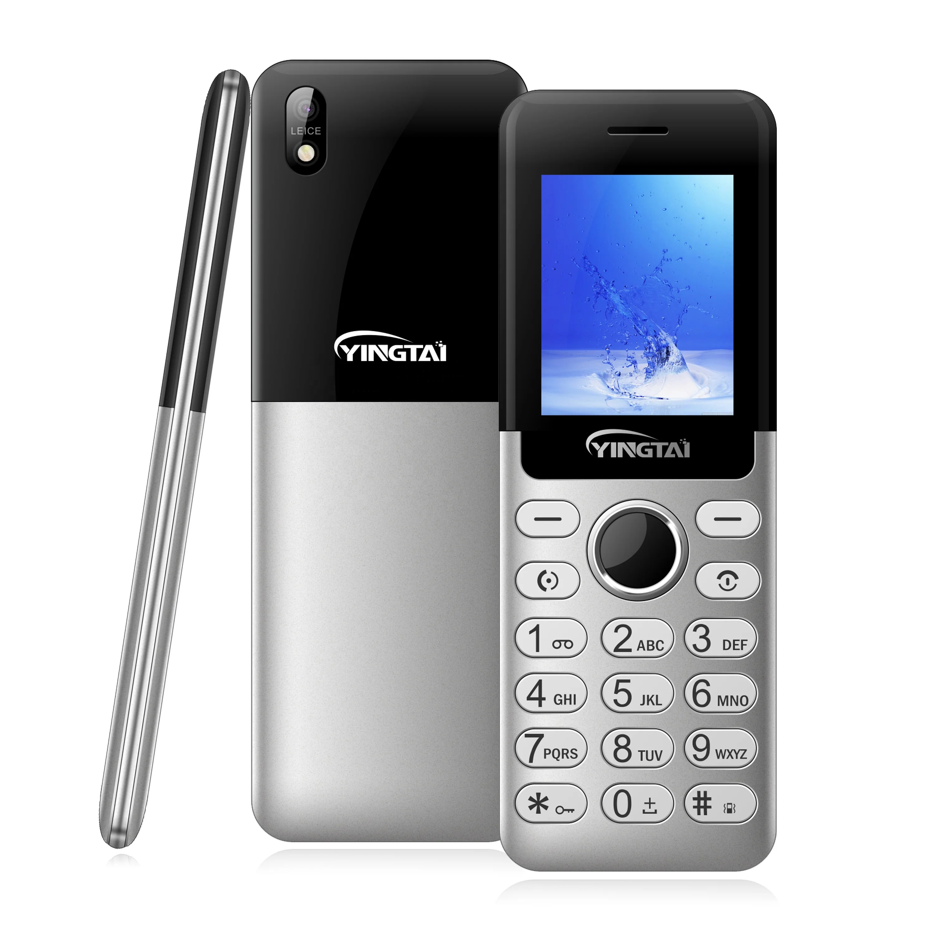 Wholesale cheap 2.0 inch metal body curved screen super slim 6.9mm Keyboard mobile phone for BT dialer Feature phone