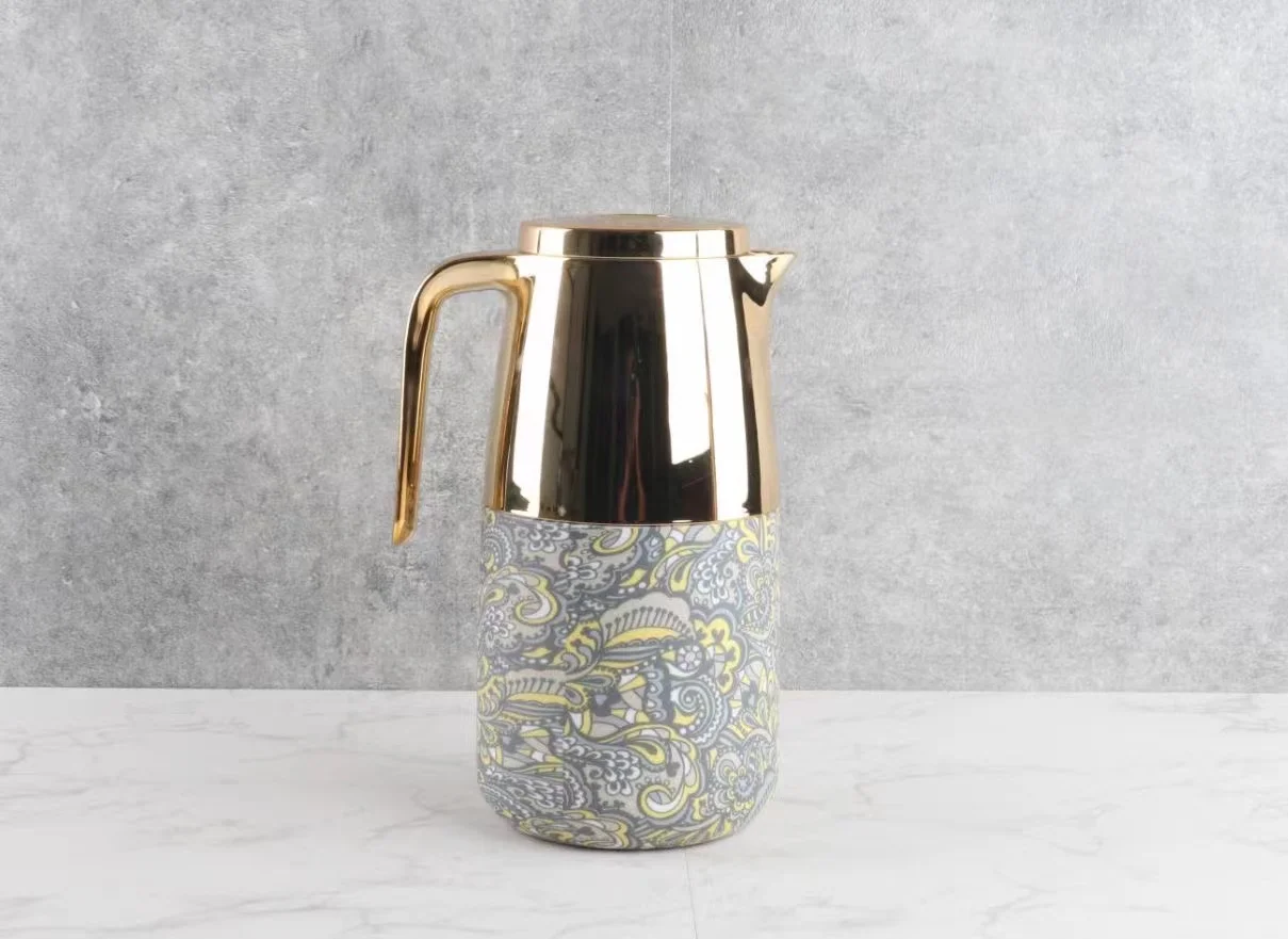 Hot Selling Luxury Royal Daily Use Pot Arabic Tea Vacuum Thermos Flask coffee kettle set dallah pot arabic coffee vacuum flasks