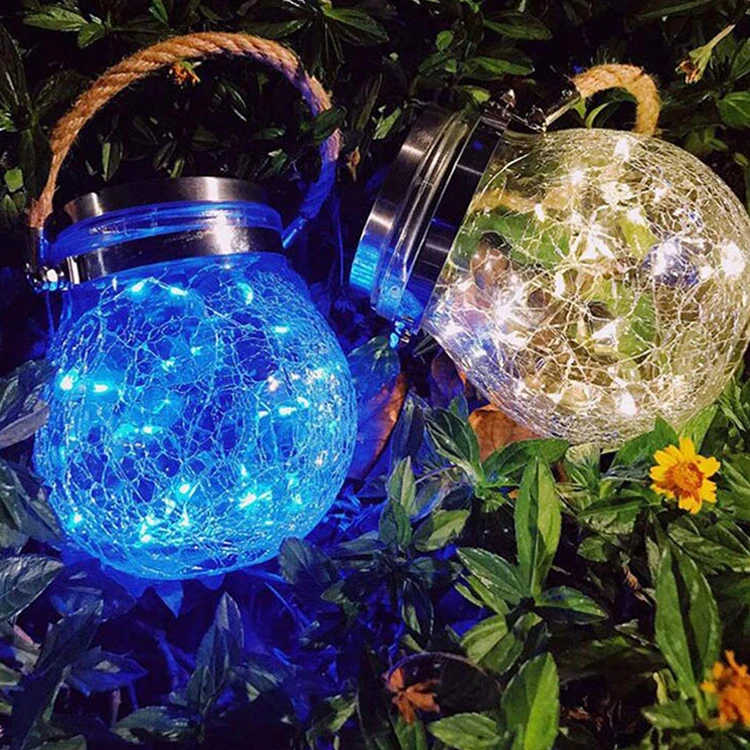 30 LED Solar Mason Jar Light Hanging Glass Lanterns Garden Decor Outdoor Lights Warm Table Decor Fairy Lights for Patio Wedding