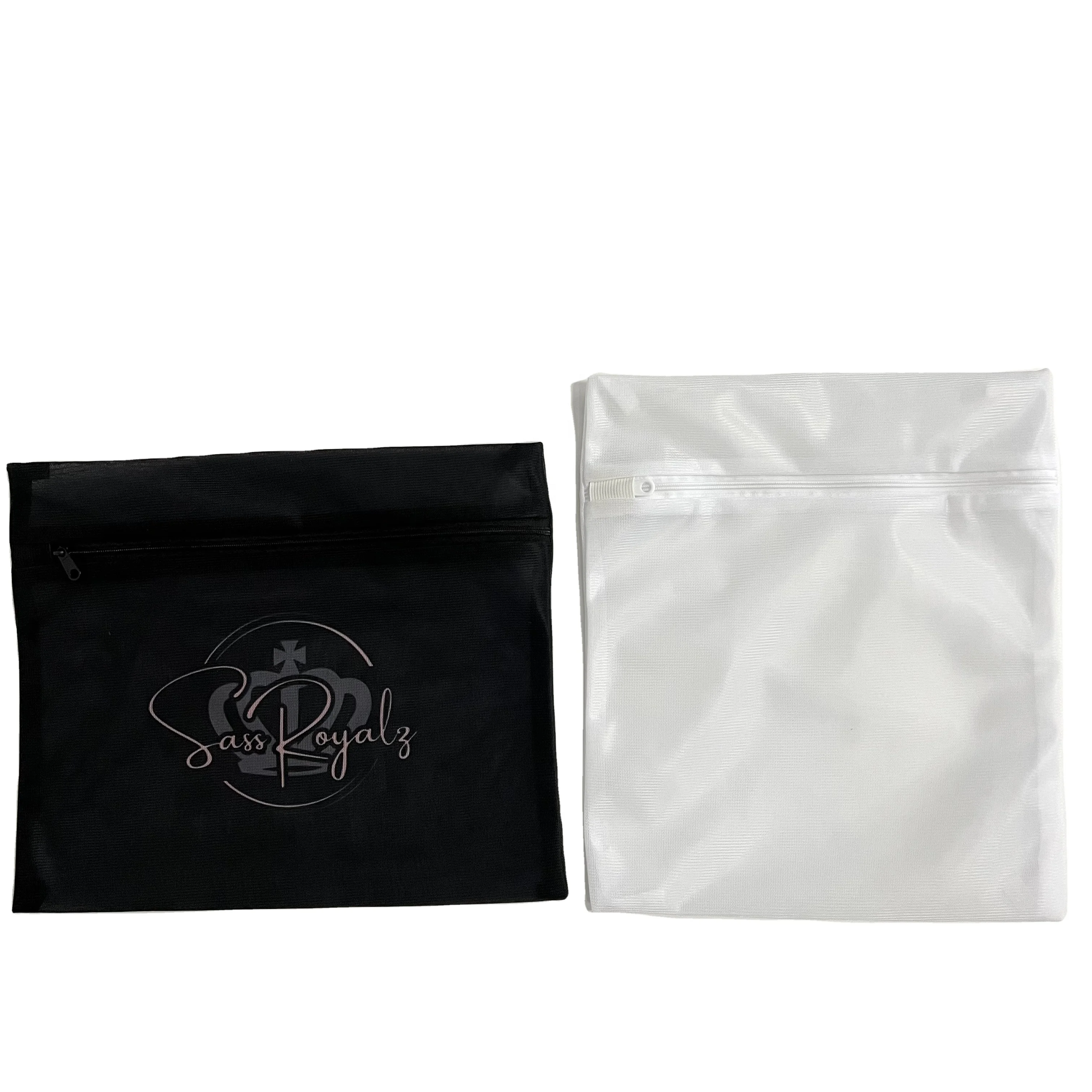 easy to carry reusable delicate custom logo black fine mesh launder bag ,laundry wash bag with zipper
