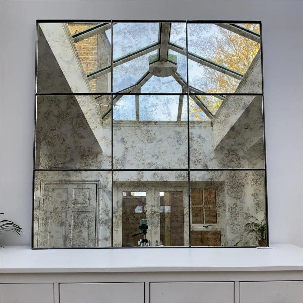 China Factory Home Decoration Antique Mirror Panels Antique Mirror Glass Sheet Wall Decoration Mirror